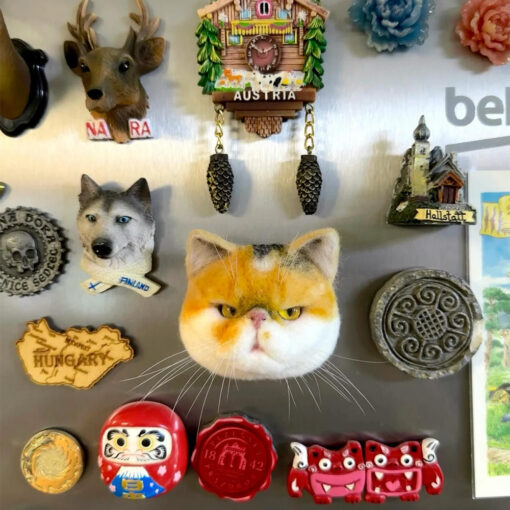 Custom 3D Needle-felted Pet Fridge Magnet - Image 9