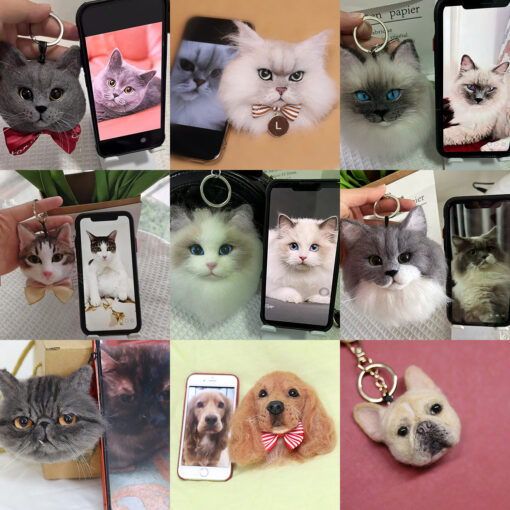 Customized 3D Needle Felting Pet Keychain - Image 10